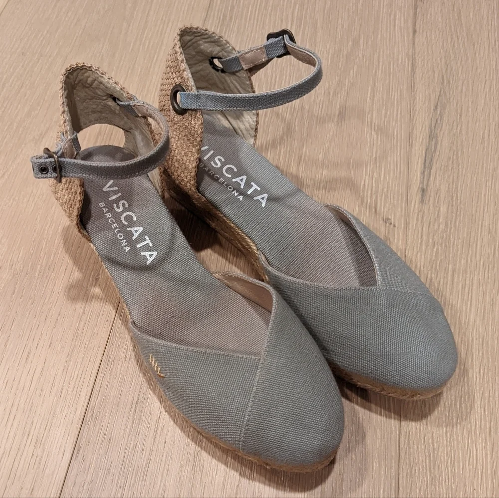 Women's Gray Espadrille Shoes
